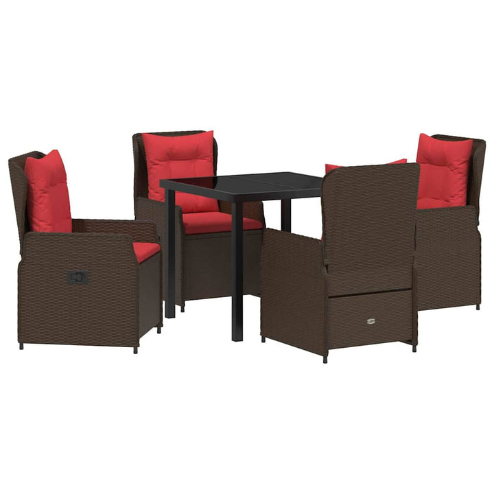 Have Spisebordssæt 5 pcs Brun Poly rattan