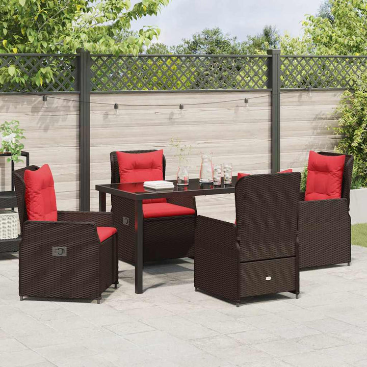 Have Spisebordssæt 5 pcs Brun Poly rattan