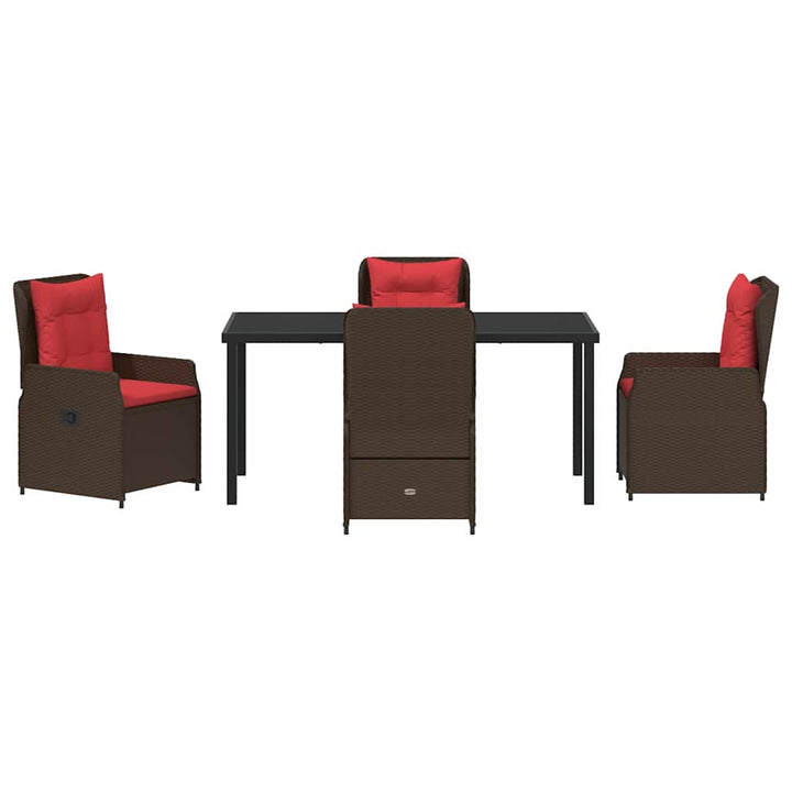 Have Spisebordssæt 5 pcs Brun Poly rattan