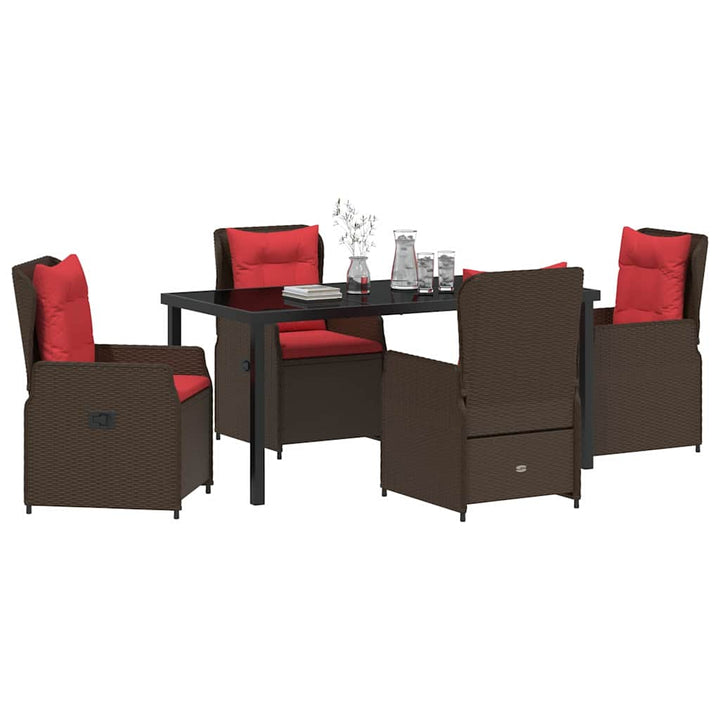 Have Spisebordssæt 5 pcs Brun Poly rattan