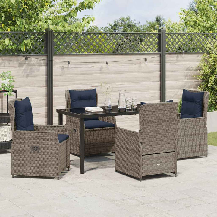 Have Spisebordssæt 5 pcs Grå Poly rattan