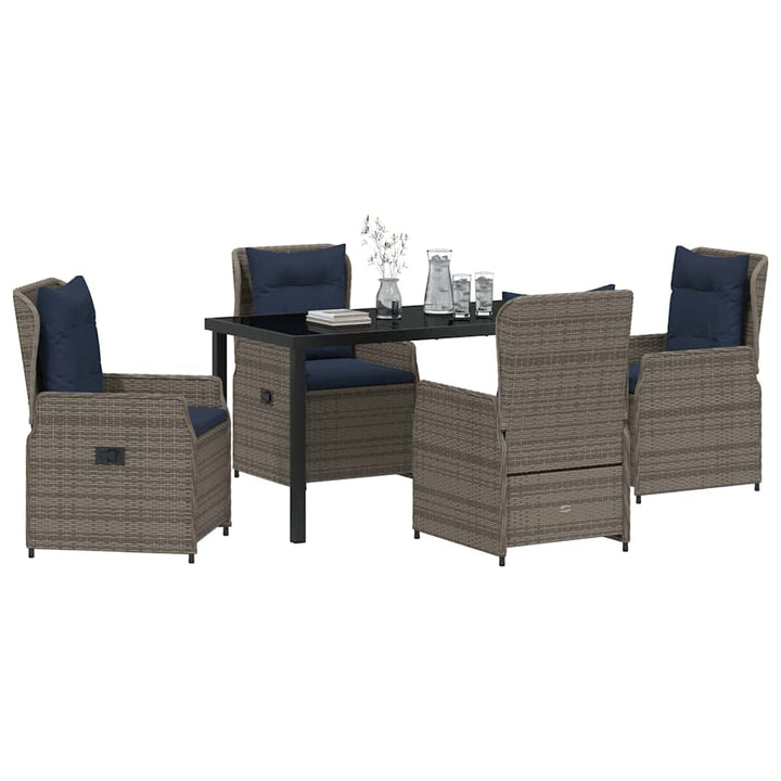 Have Spisebordssæt 5 pcs Grå Poly rattan