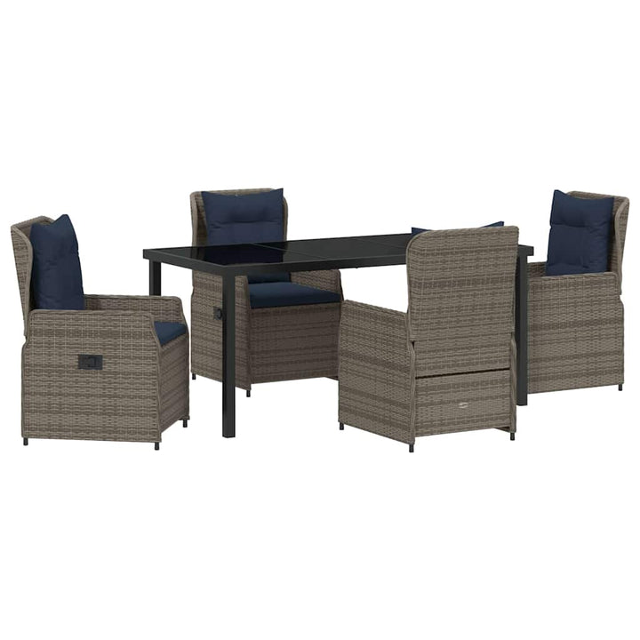 Have Spisebordssæt 5 pcs Grå Poly rattan