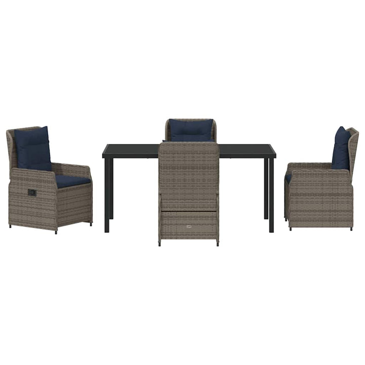 Have Spisebordssæt 5 pcs Grå Poly rattan