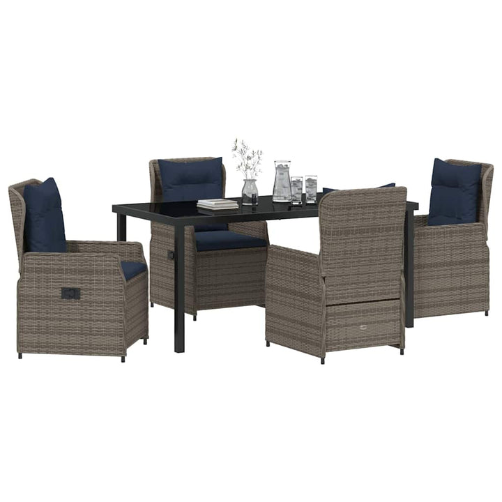 Have Spisebordssæt 5 pcs Grå Poly rattan