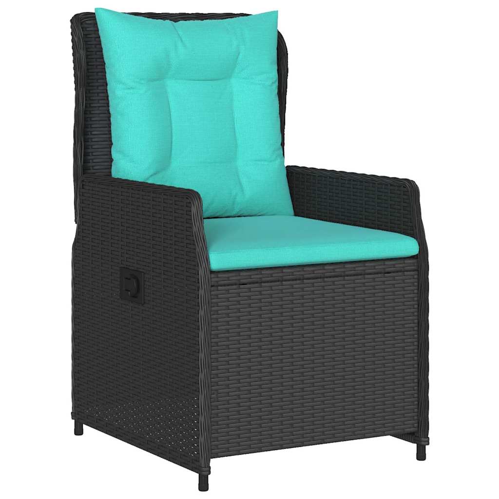 Have Spisebordssæt 7 pcs Sort Poly rattan