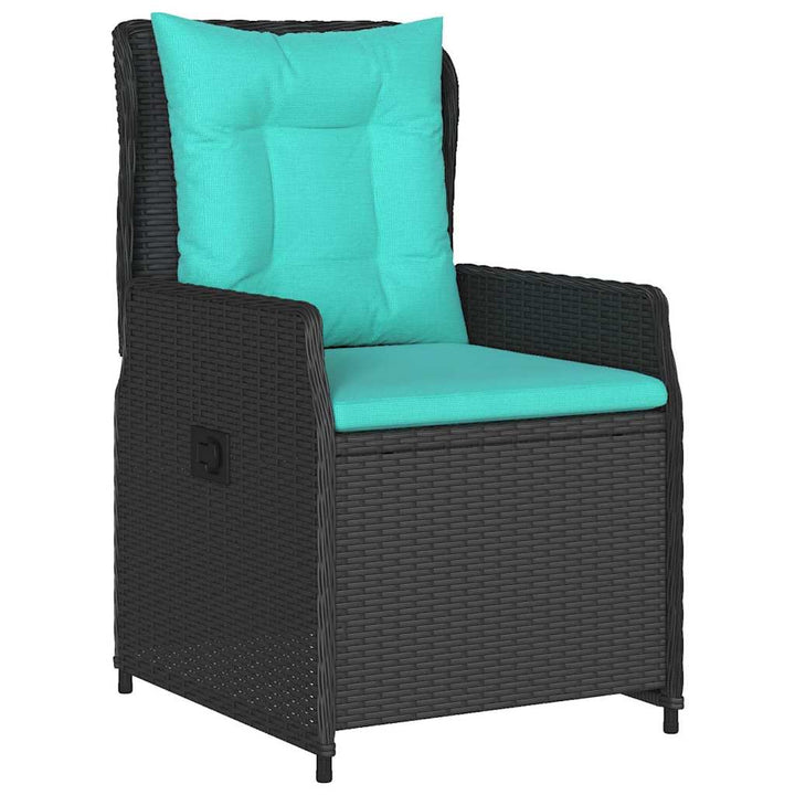 Have Spisebordssæt 7 pcs Sort Poly rattan