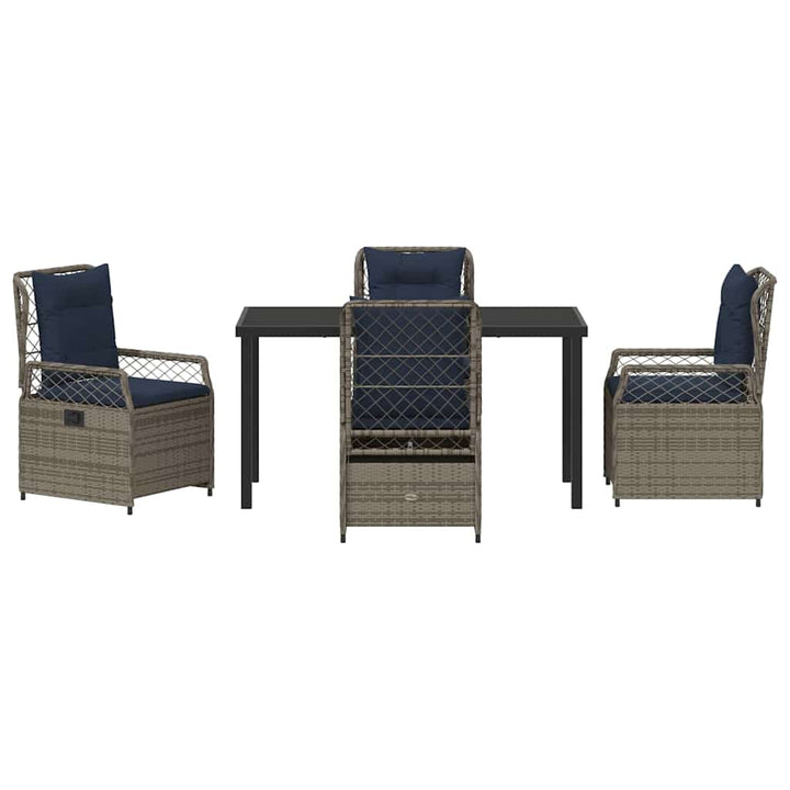 Have Spisebordssæt 5 pcs Grå polyrattan