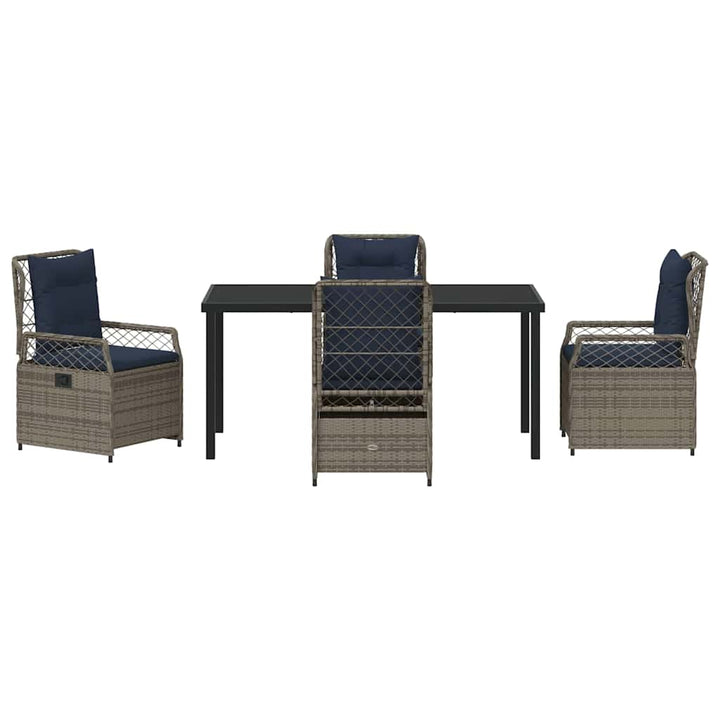 Have Spisebordssæt 5 pcs Grå polyrattan