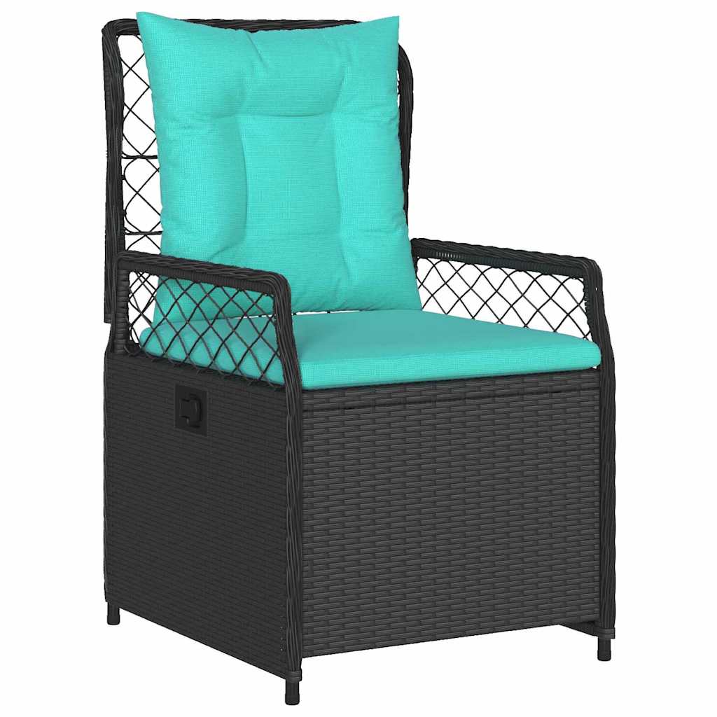 Have Spisebordssæt 7 pcs Sort polyrattan