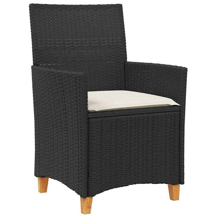 Have Spisebordssæt 3 pcs Sort polyrattan