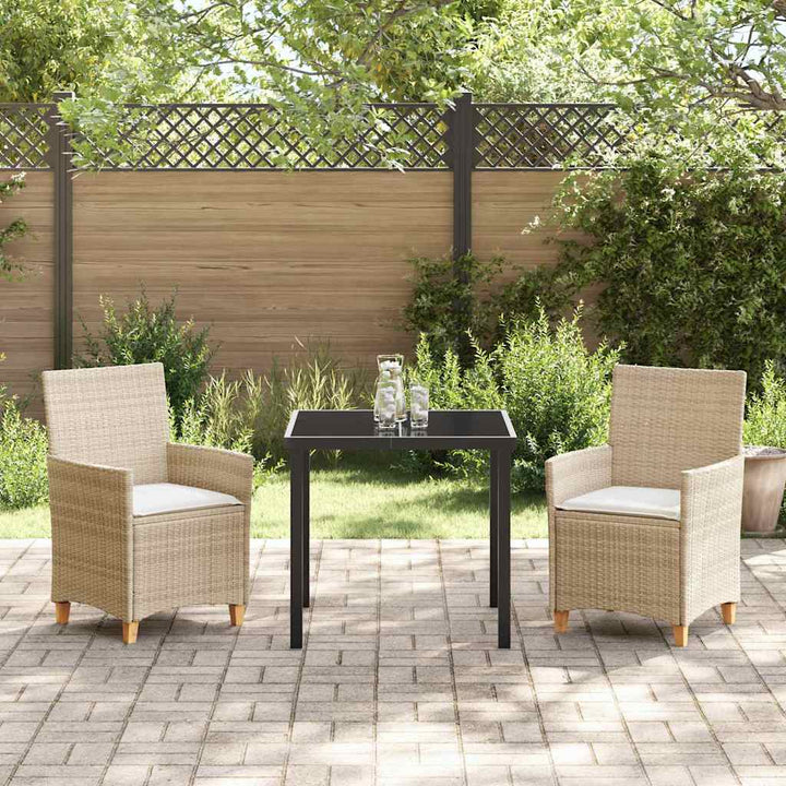 Have Spisebordssæt 3 pcs Beige polyrattan