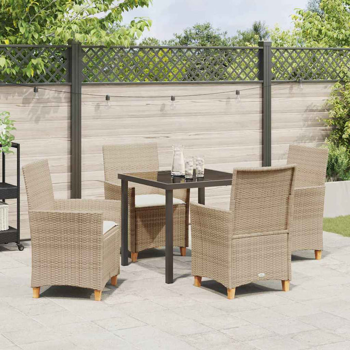 Have Spisebordssæt 5 pcs Beige polyrattan