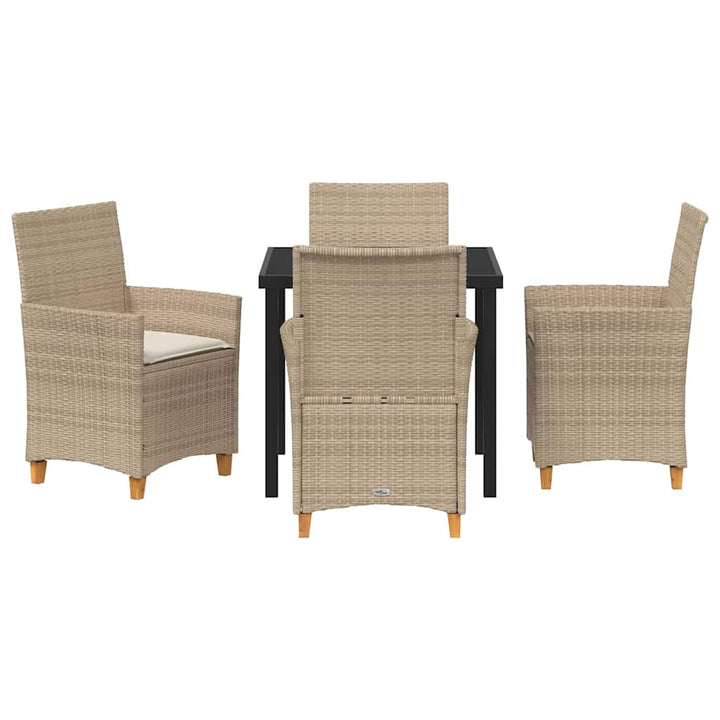 Have Spisebordssæt 5 pcs Beige polyrattan