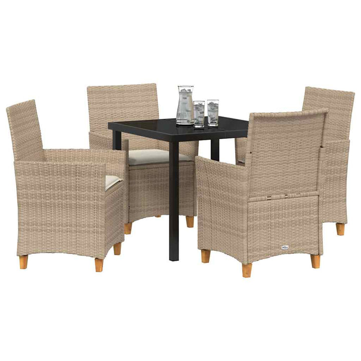 Have Spisebordssæt 5 pcs Beige polyrattan