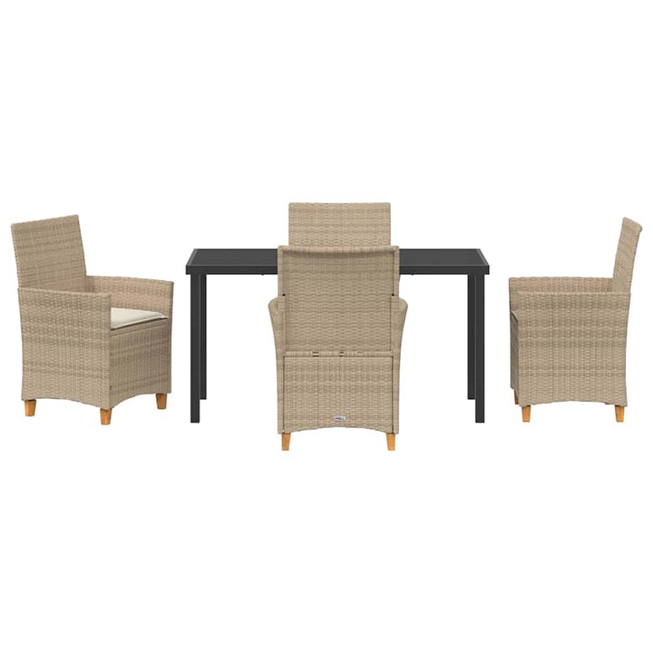 Have Spisebordssæt 5 pcs Beige polyrattan