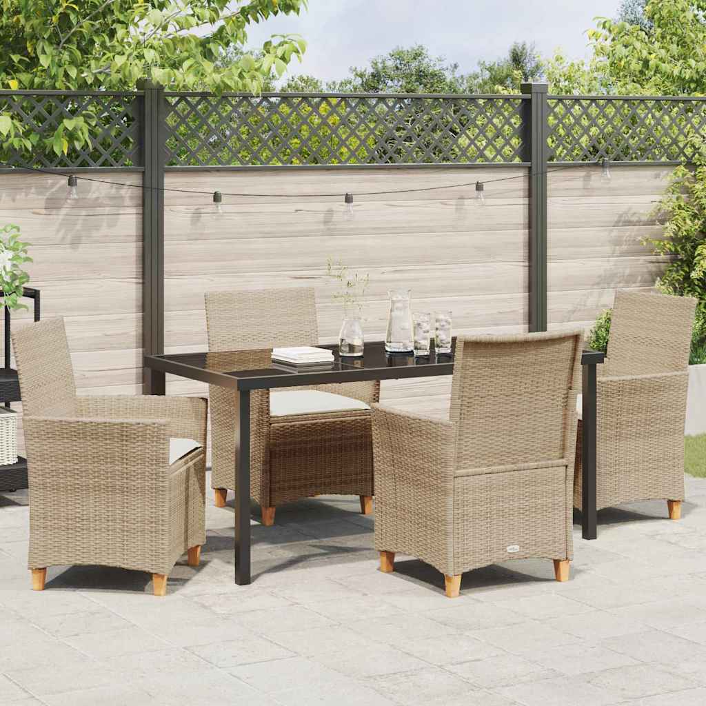 Have Spisebordssæt 5 pcs Beige polyrattan