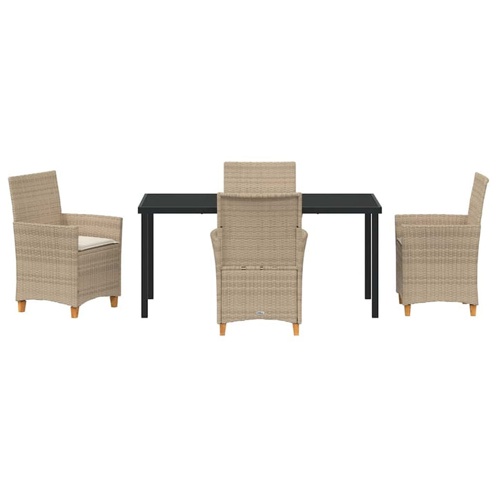 Have Spisebordssæt 5 pcs Beige polyrattan