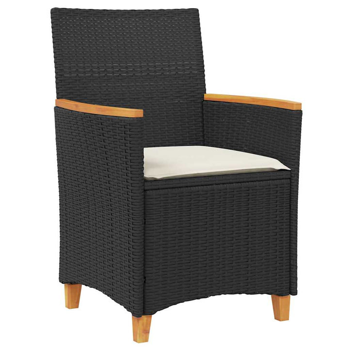 Have Spisebordssæt 3 pcs Sort polyrattan