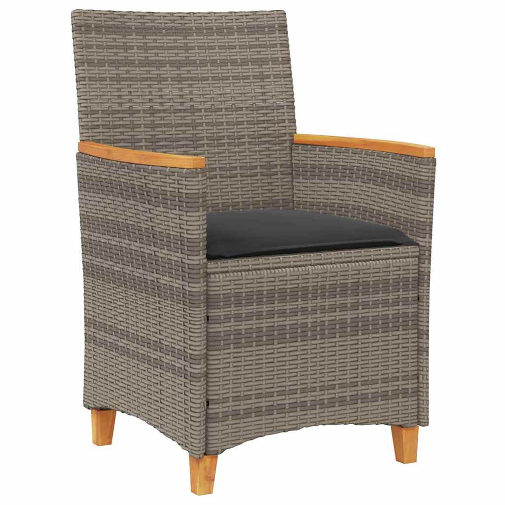 Have Spisebordssæt 3 pcs Grå polyrattan