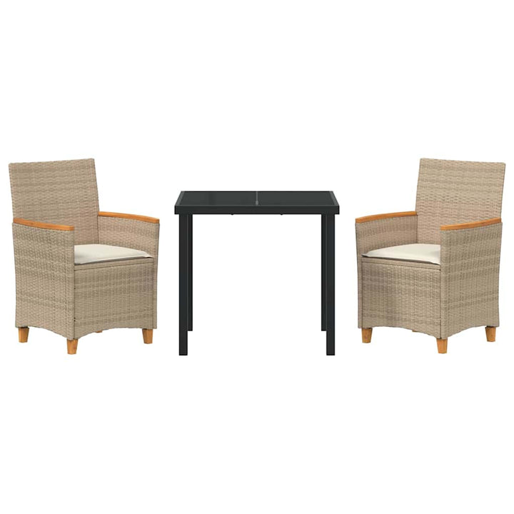 Have Spisebordssæt 3 pcs Beige polyrattan