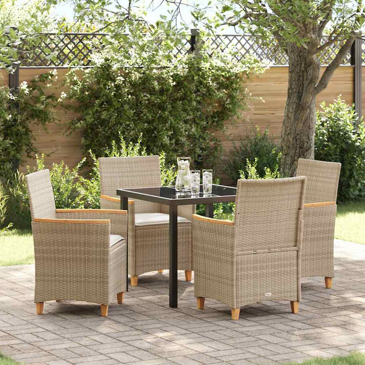 Have Spisebordssæt 5 pcs Beige polyrattan