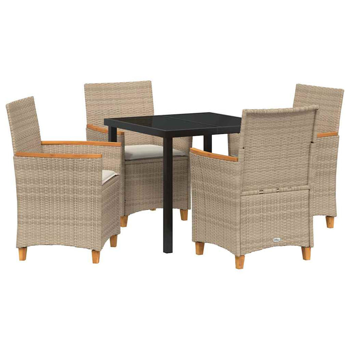 Have Spisebordssæt 5 pcs Beige polyrattan