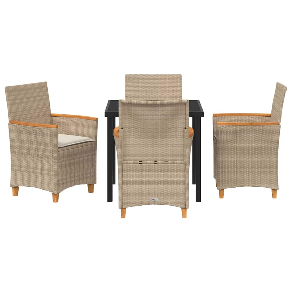Have Spisebordssæt 5 pcs Beige polyrattan