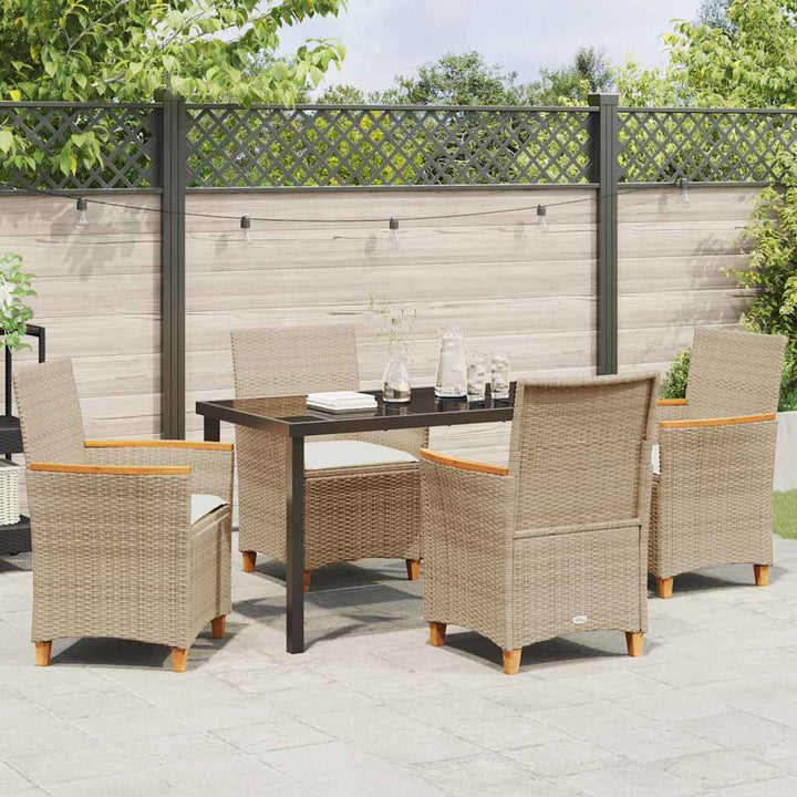 Have Spisebordssæt 5 pcs Beige polyrattan