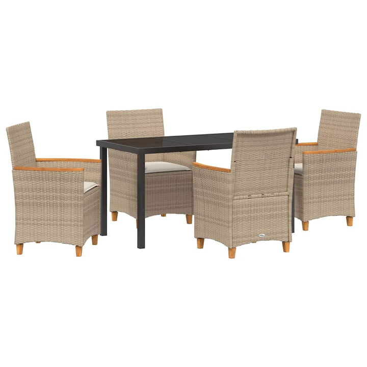 Have Spisebordssæt 5 pcs Beige polyrattan