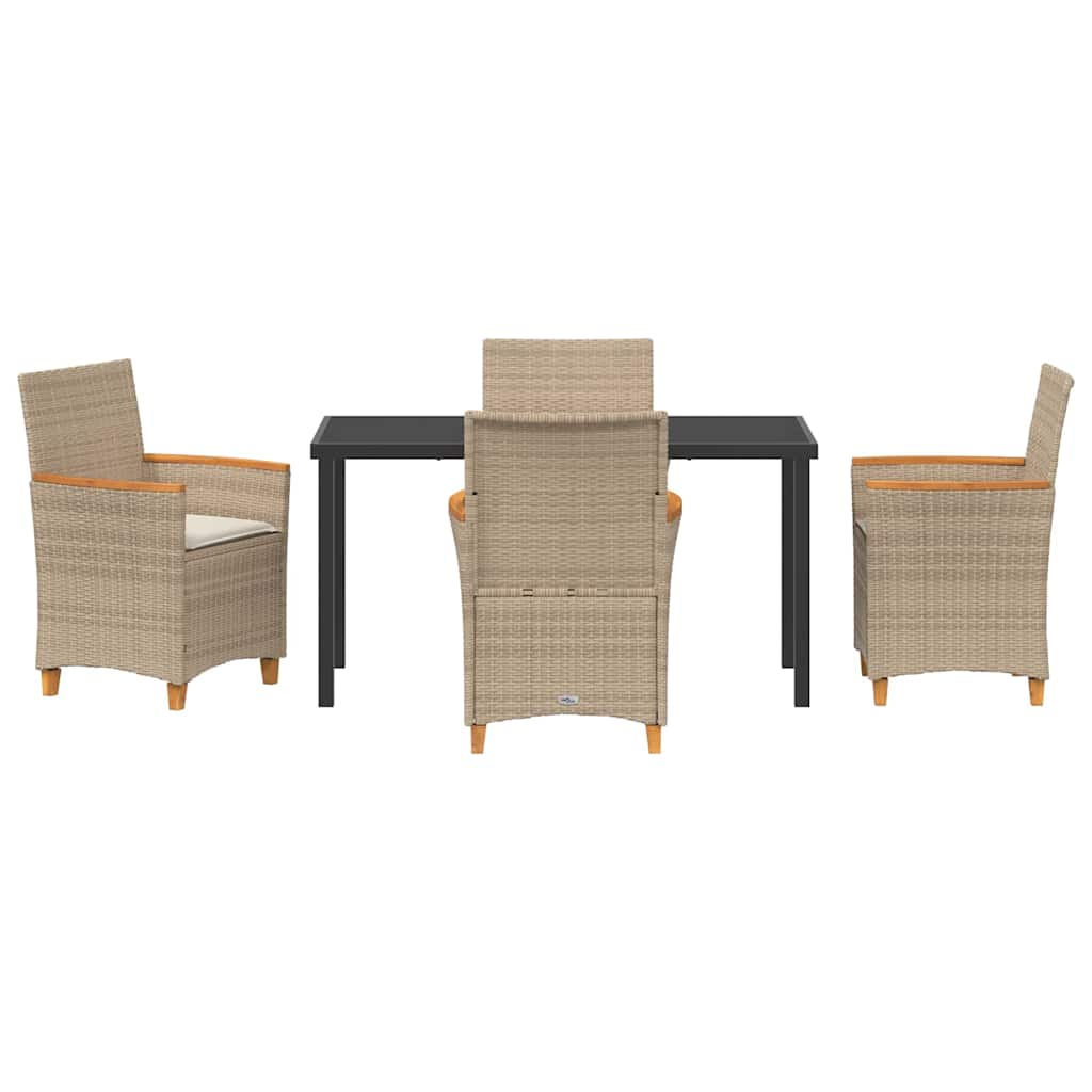 Have Spisebordssæt 5 pcs Beige polyrattan
