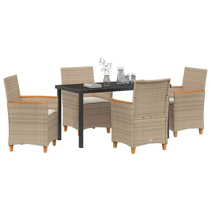 Have Spisebordssæt 5 pcs Beige polyrattan