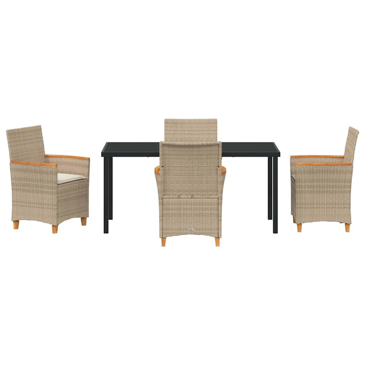 Have Spisebordssæt 5 pcs Beige polyrattan