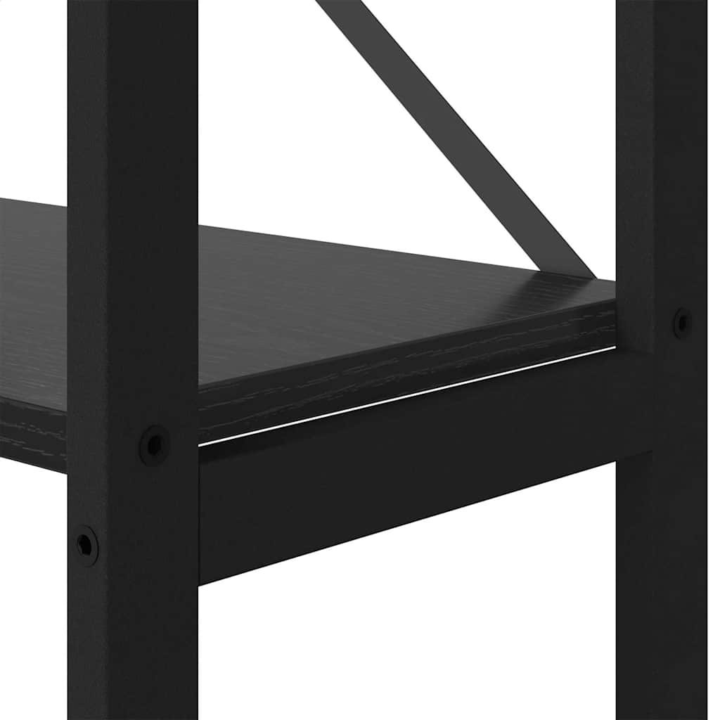 Bogreol Sort eg 156 x 25 x 167.5 cm Konstrueret træ