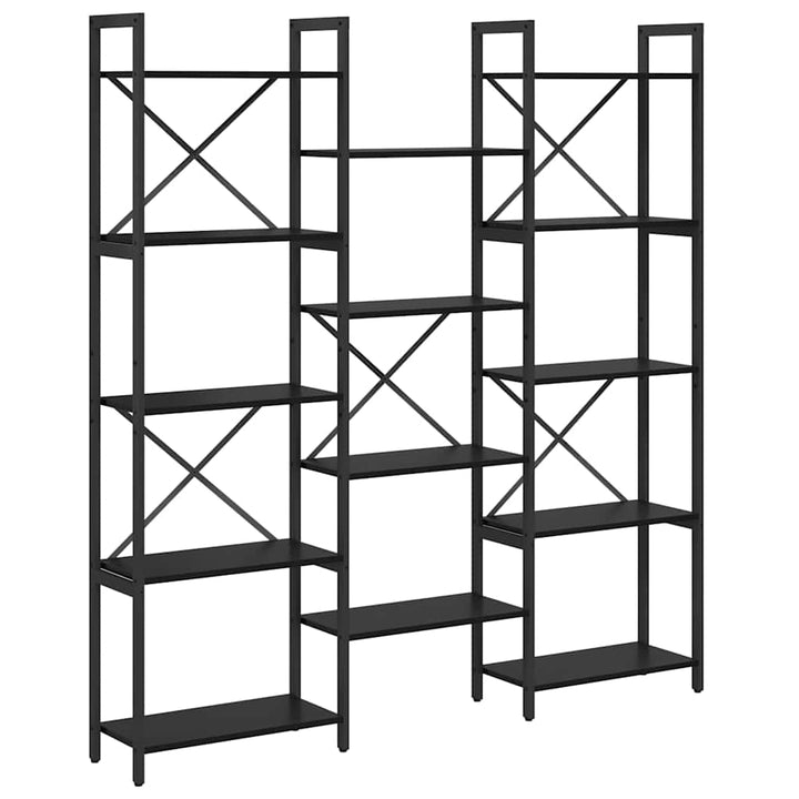 Bogreol Sort eg 156 x 25 x 167.5 cm Konstrueret træ