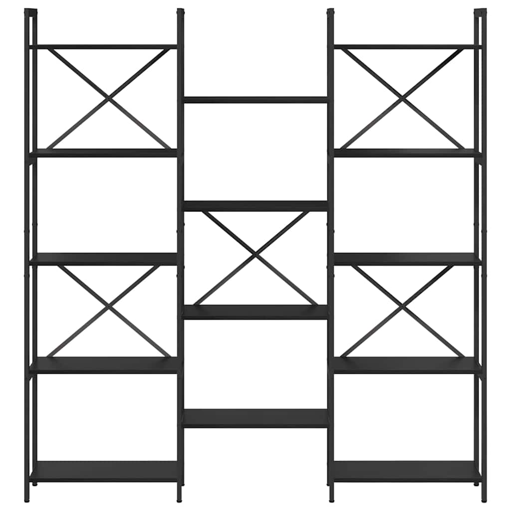 Bogreol Sort eg 156 x 25 x 167.5 cm Konstrueret træ
