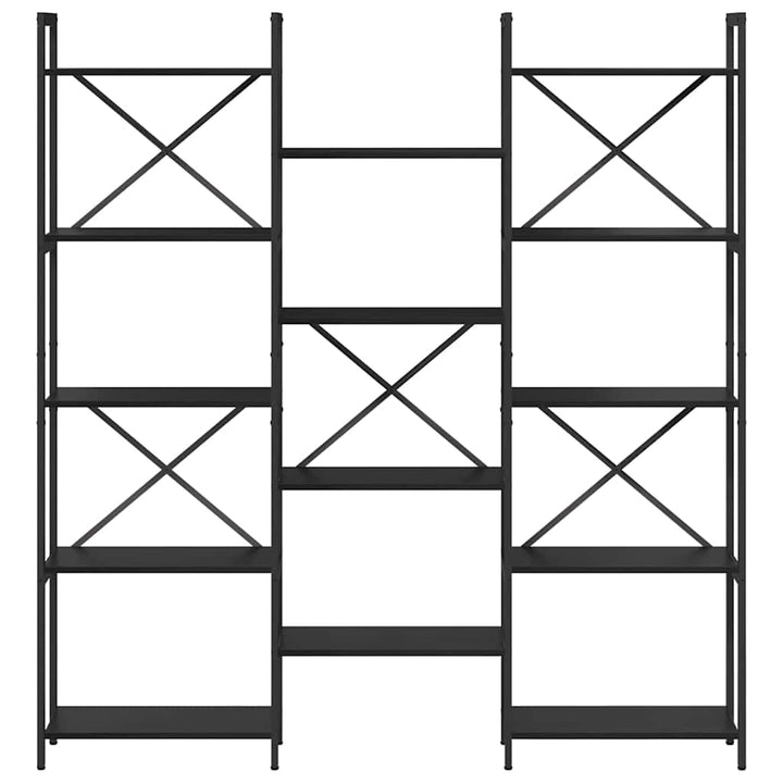 Bogreol Sort eg 156 x 25 x 167.5 cm Konstrueret træ