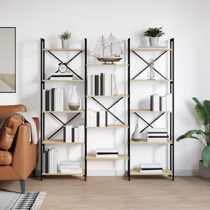 Bogreol Sonoma-eg 156 x 25 x 167.5 cm Konstrueret træ