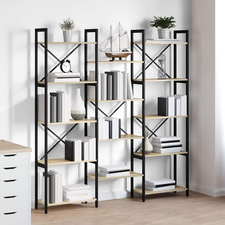 Bogreol Sonoma-eg 156 x 25 x 167.5 cm Konstrueret træ