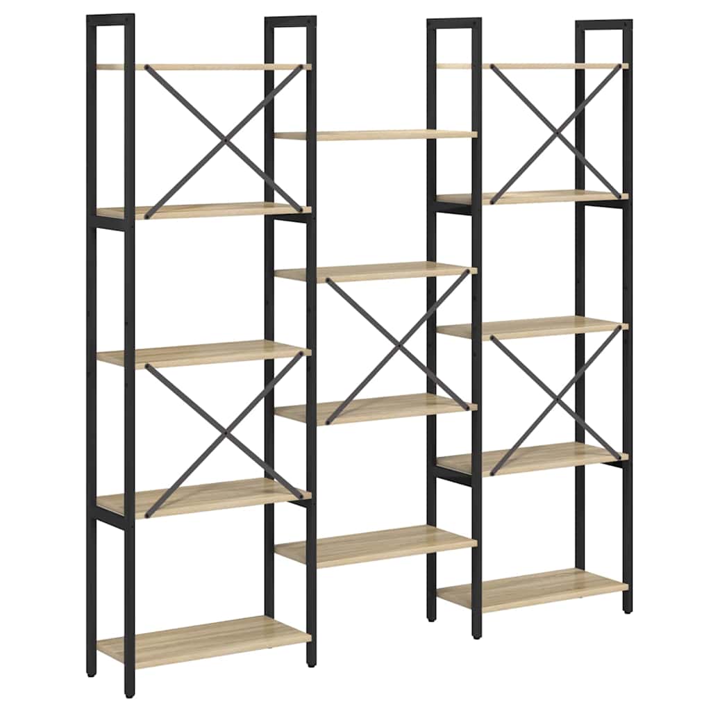 Bogreol Sonoma-eg 156 x 25 x 167.5 cm Konstrueret træ