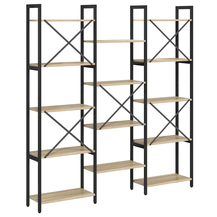 Bogreol Sonoma-eg 156 x 25 x 167.5 cm Konstrueret træ