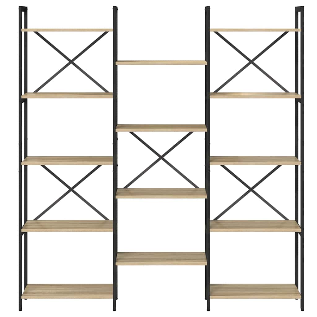 Bogreol Sonoma-eg 156 x 25 x 167.5 cm Konstrueret træ