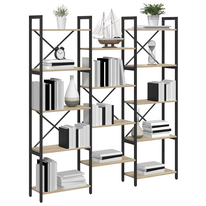 Bogreol Sonoma-eg 156 x 25 x 167.5 cm Konstrueret træ