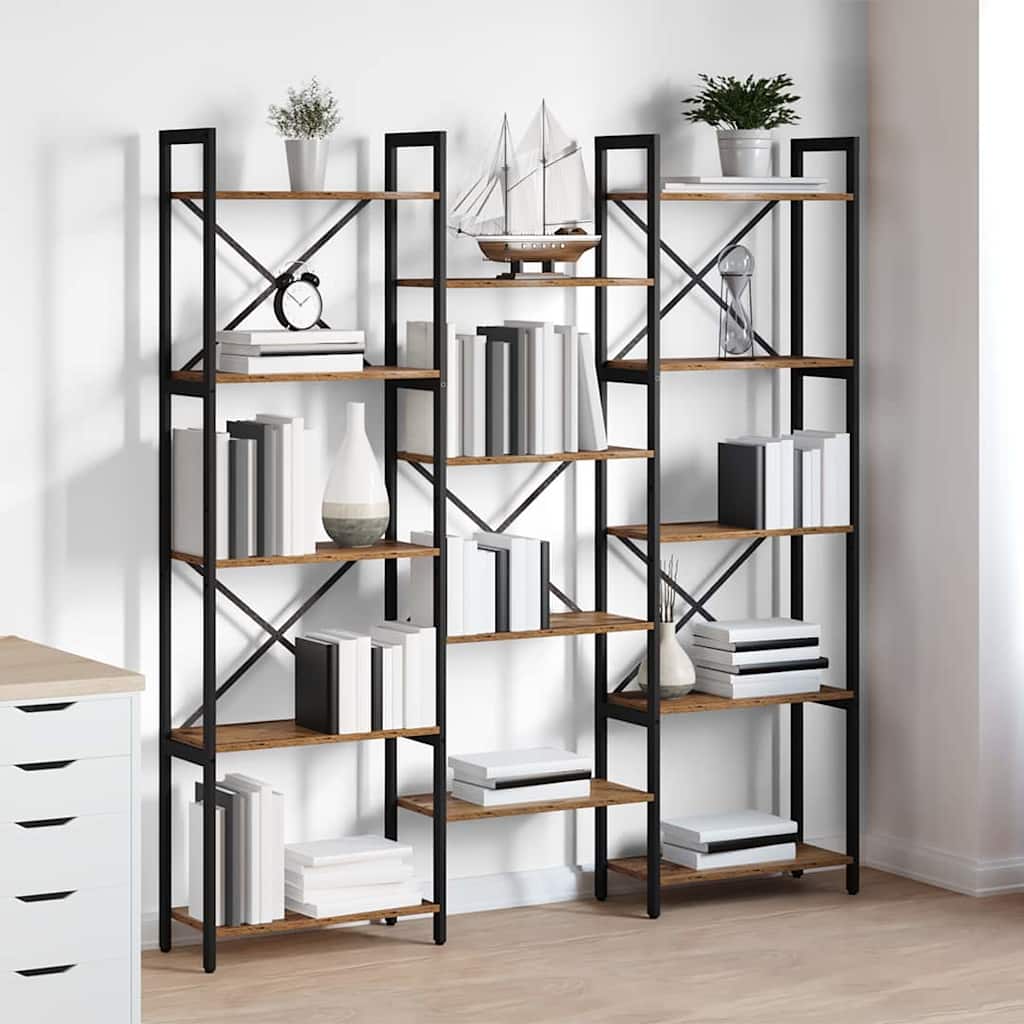 Bogreol Gammelt træ 156 x 25 x 167.5 cm Konstrueret træ