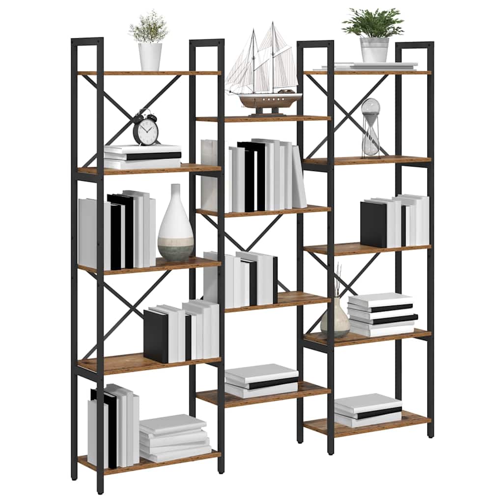 Bogreol Gammelt træ 156 x 25 x 167.5 cm Konstrueret træ