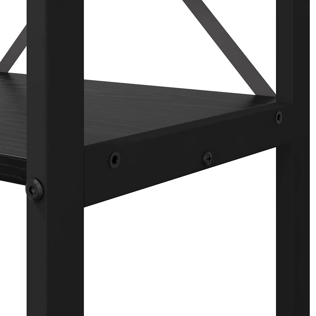 Bogreol Sort eg 80 x 30 x 188 cm Konstrueret træ