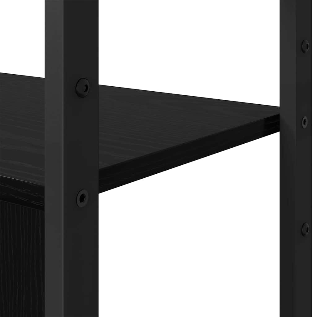 Bogreol Sort eg 80 x 30 x 155,5 cm Konstrueret træ