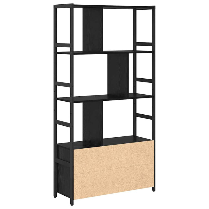 Bogreol Sort eg 80 x 30 x 155,5 cm Konstrueret træ