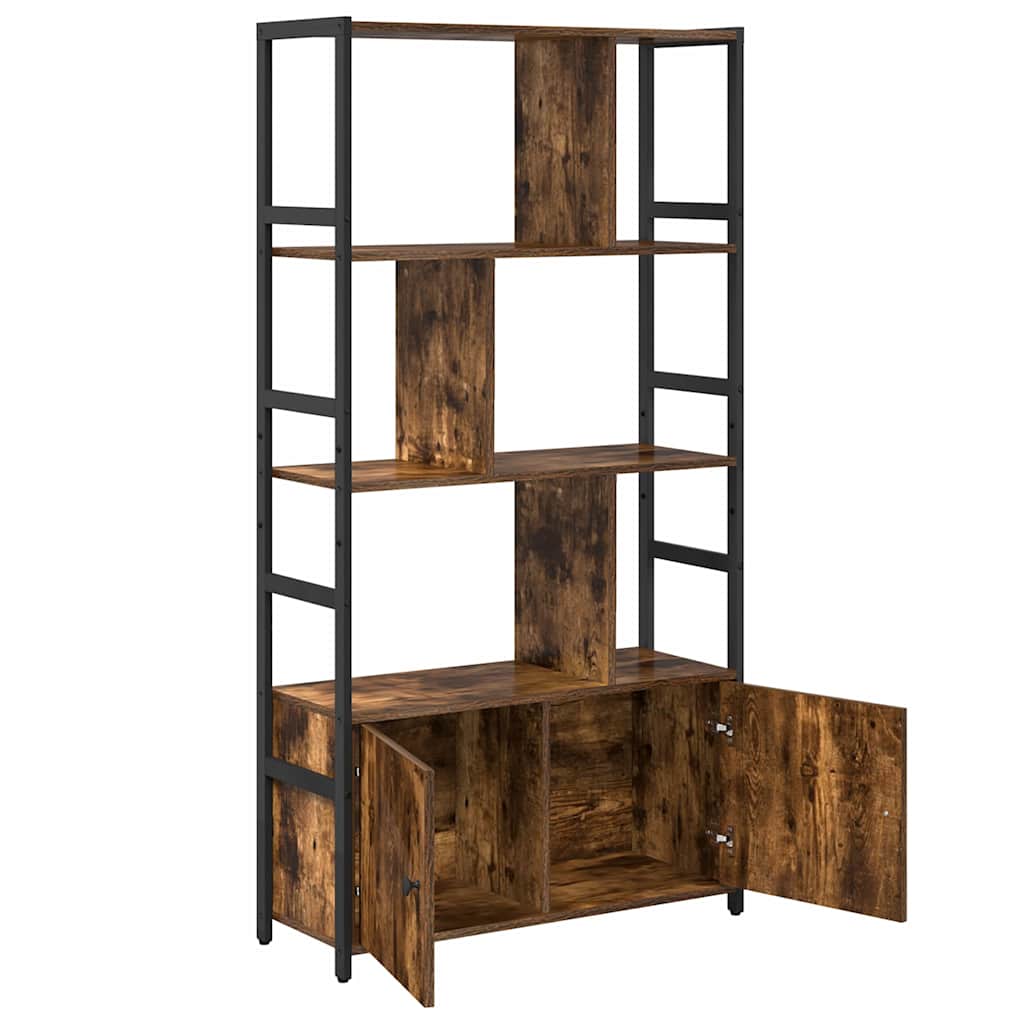 Bogreol Røget eg 80 x 30 x 155,5 cm Konstrueret træ