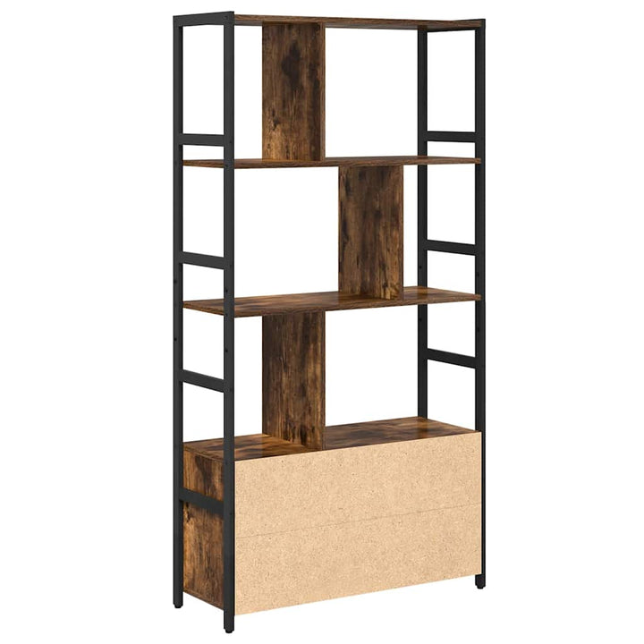 Bogreol Røget eg 80 x 30 x 155,5 cm Konstrueret træ
